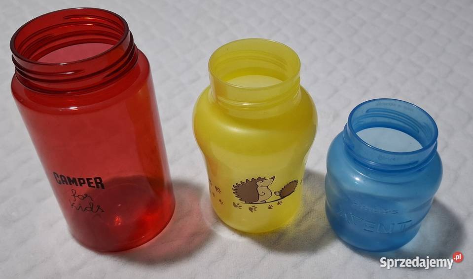 Butelki bez zamknięć szeroki wlot kolorowe mix 3
