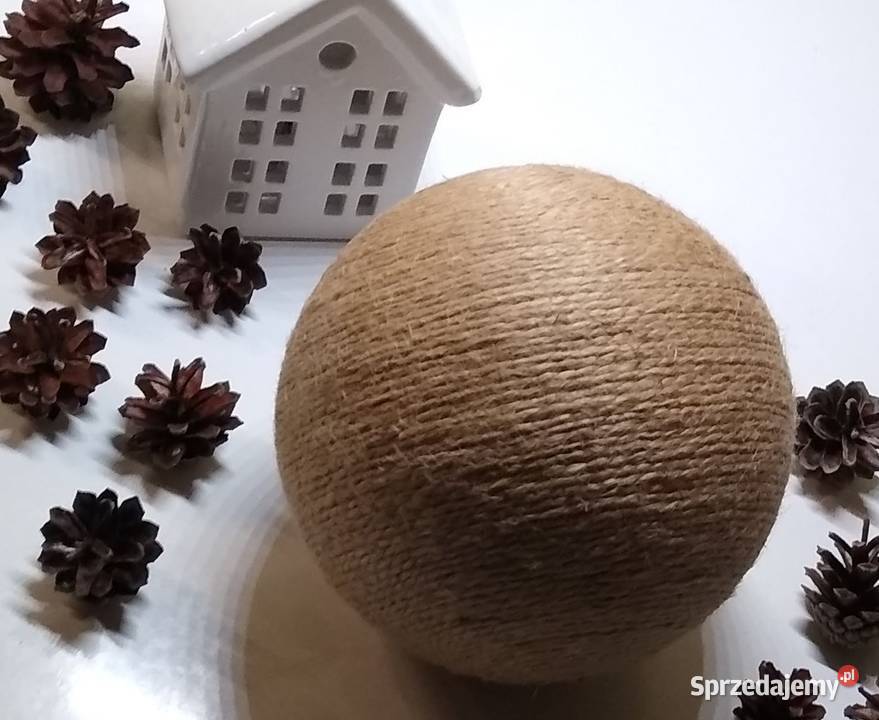 Kula Styropianowa Bombka Baza Juta Handmade Gdańsk