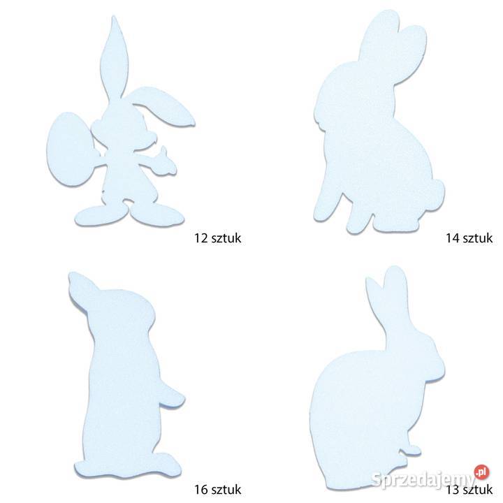 Styropianowe zajączki MIX wzorów Dekoracje DIY Dębna