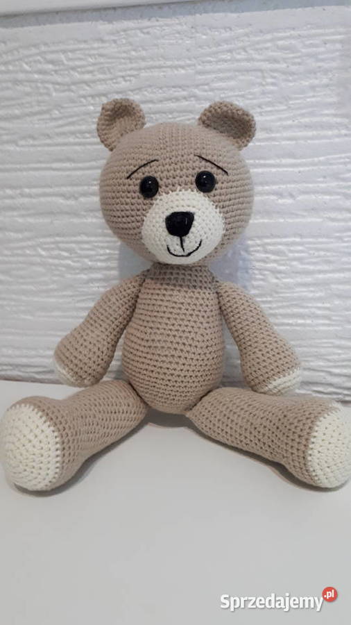 Miś wykonany z włóczki na szydełku Kraków