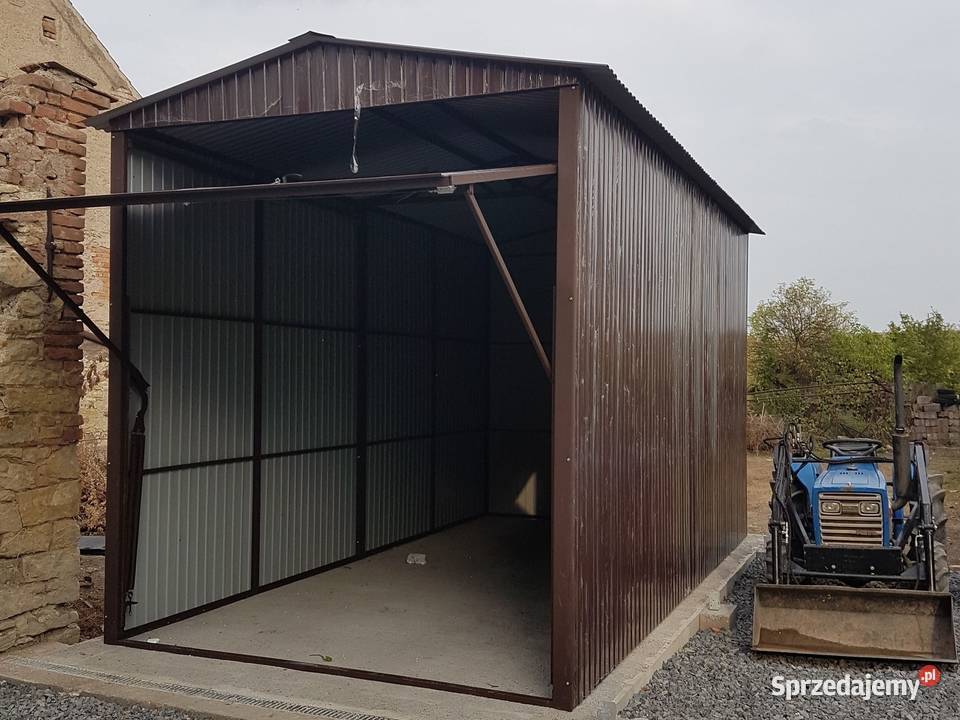 Blaszana montowana hala 3x6m ciemnobrązowy