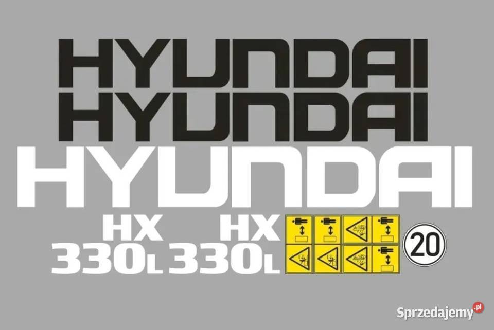 Naklejki oklejenie naklejka HYUNDAI HX330L sprzedam