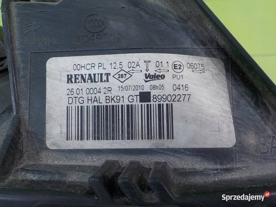 RENAULT LAGUNA III GT 15 DCI 10r HB 5D lampa osobowe Suków
