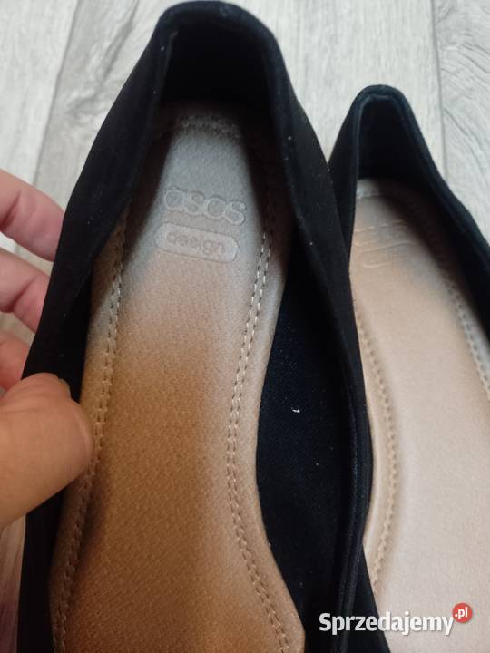 42 ASOS Design Czarne baleriny wieczorowe z czarny sprzedam