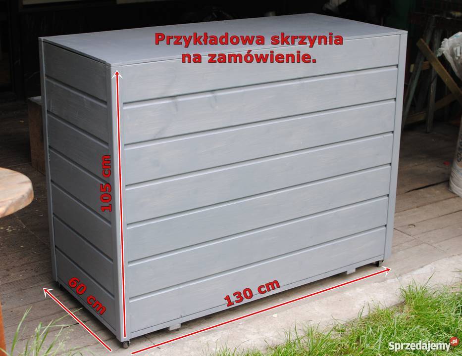 Drewniana skrzynia pojemnik na taras balkon do Szczecin sprzedam