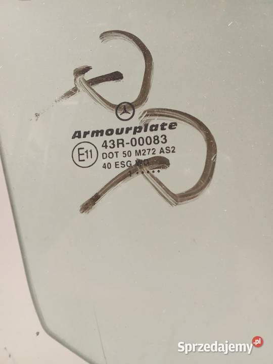 Szyba Drzwi Prawych Przednich Mercedes Cclass