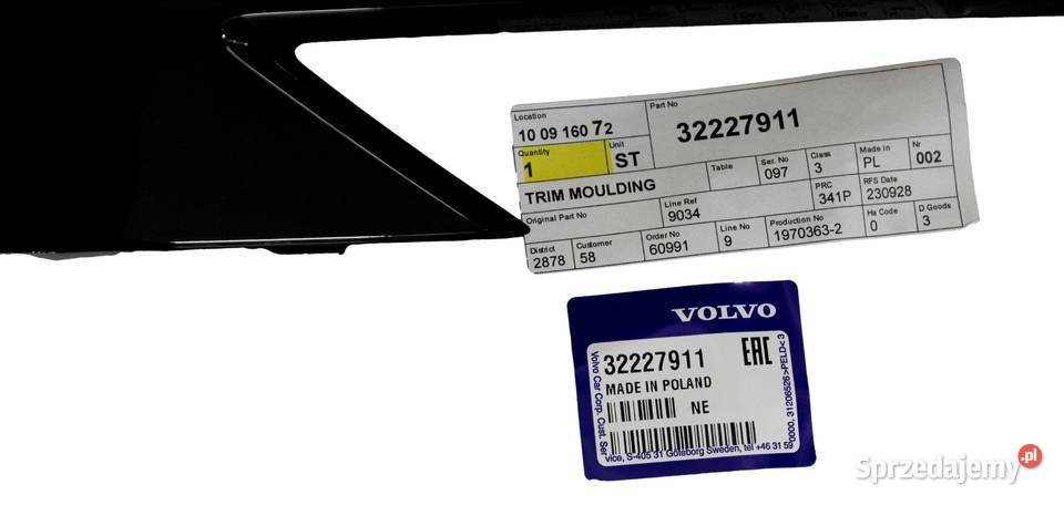 VOLVO XC60 II lewa listwa zderzaka przod RDesign Gadgety motoryzacyjne Bielany Wrocławskie