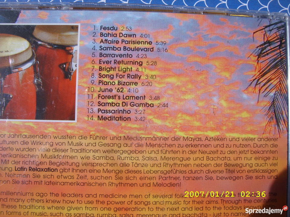 DANCE CD LATIN RELAXATIONDA MUSIC Wołów