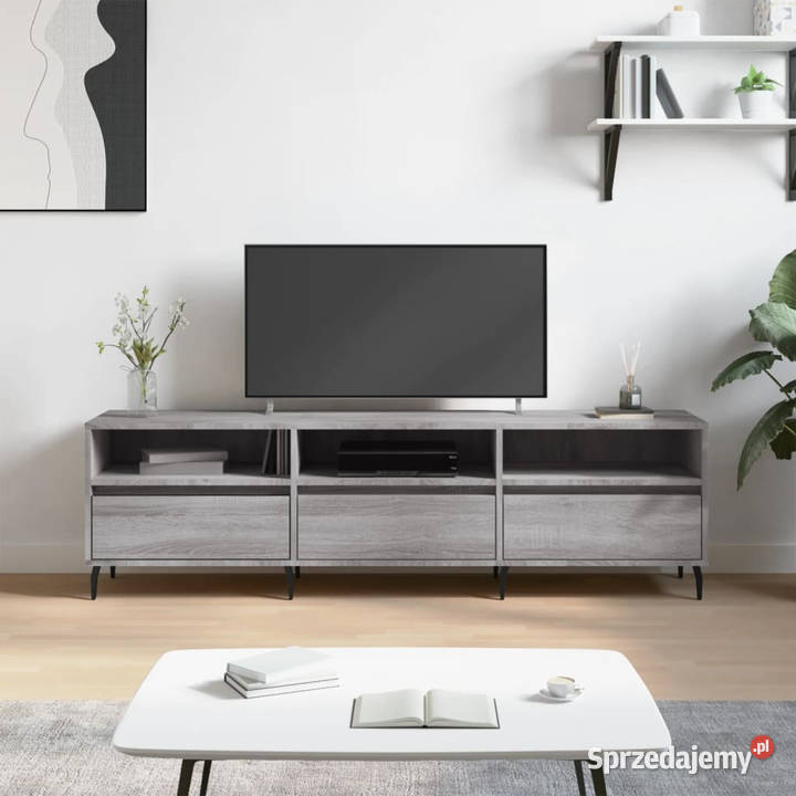 Szafka pod TV szary dąb sonoma 150x30x445 RTV Warszawa