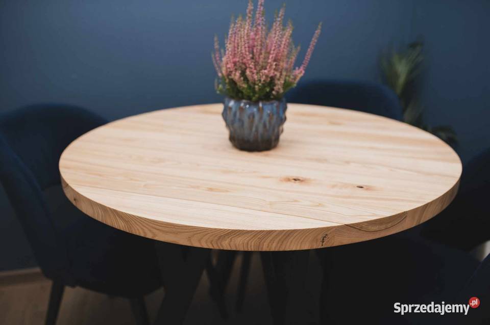 Stół okrągły drewniany Stół nowoczesny pomorskie Luzino