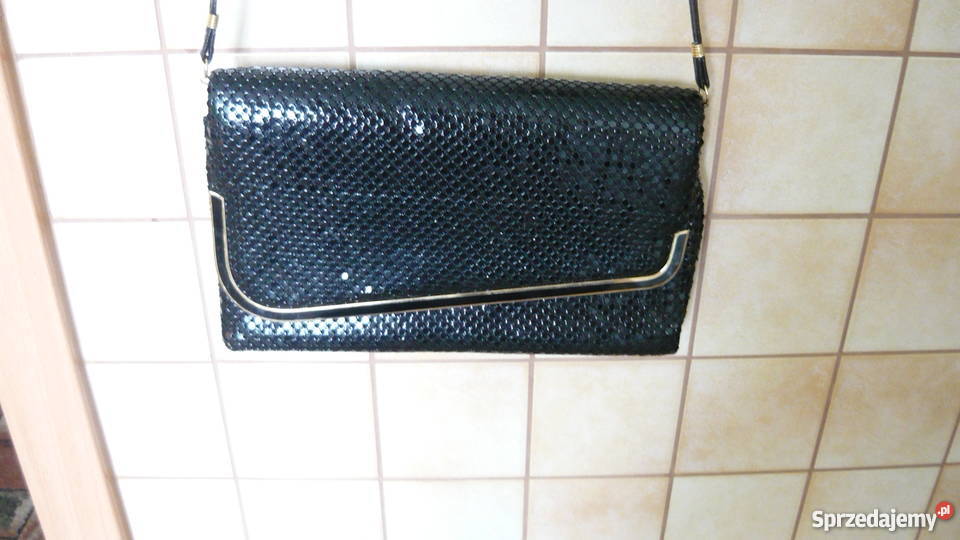 Torebka czarna wieczorowa 27cm śląskie Myszków
