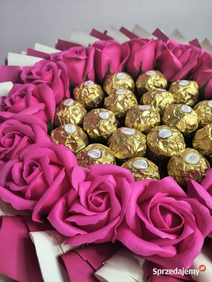 Bukiet jadalny z różami mydlanymi i Ferrero sprzedam