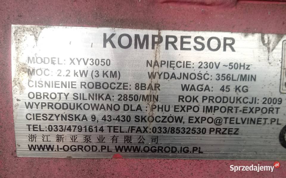 Kompresor dwutłokowy 50l Borzęcin sprzedam