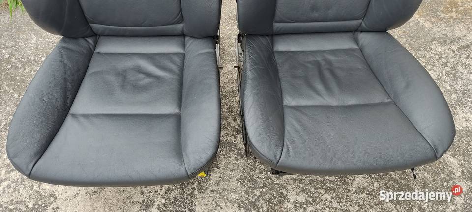 Fotele przednie BMW E60 E61 czarna skóra mazowieckie Radom