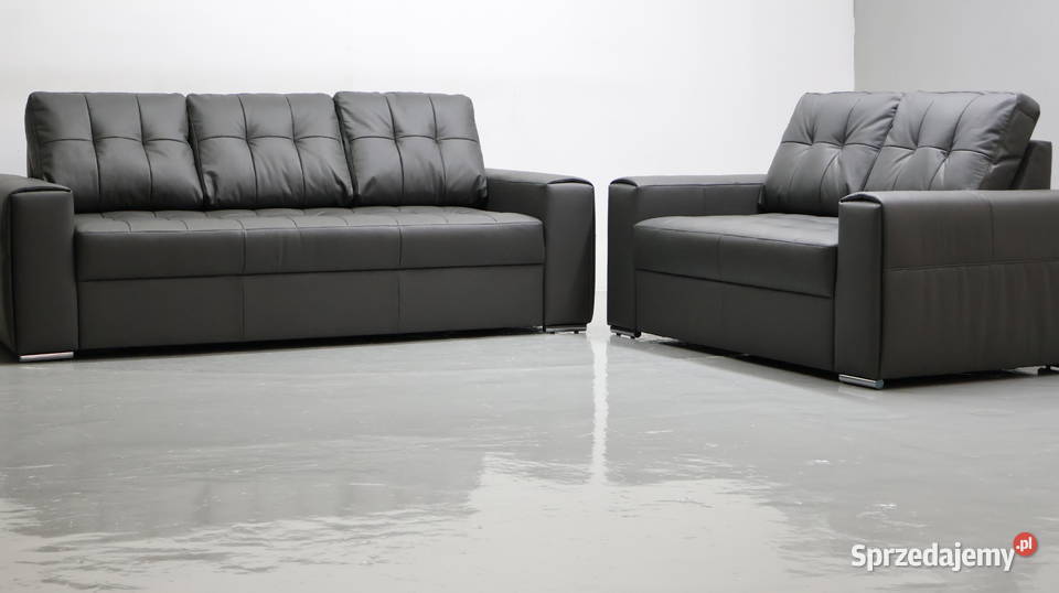 RIX KOMPLET 32 sofy kanapy zestaw popielata Komplety wypoczynkowe