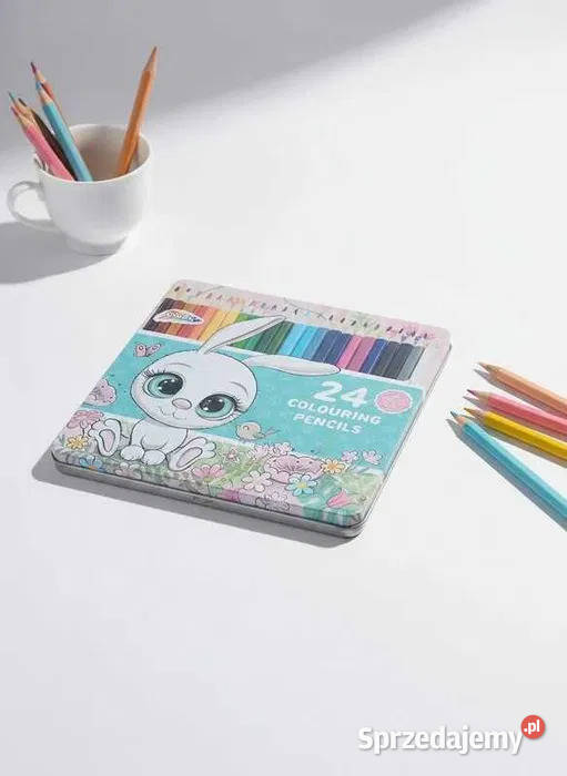 Kredki 24 kolory ekologiczne metalowe etui mazowieckie Garwolin