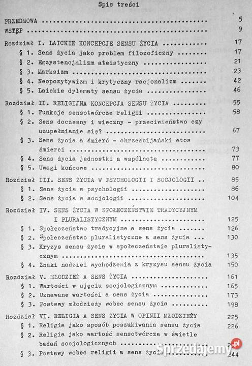 W poszukiwaniu sensu życia Szkice socjologiczno Chełm sprzedam