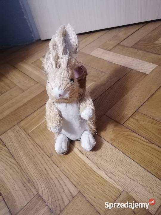 Zając z trawy z małą doniczką