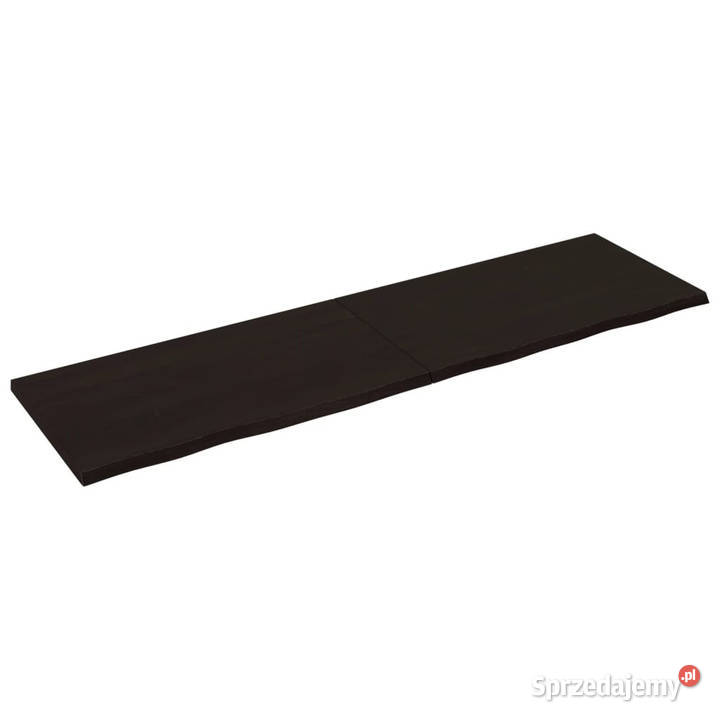 Blat stołu ciemnobrązowy 220x60x24 lite drewno Warszawa