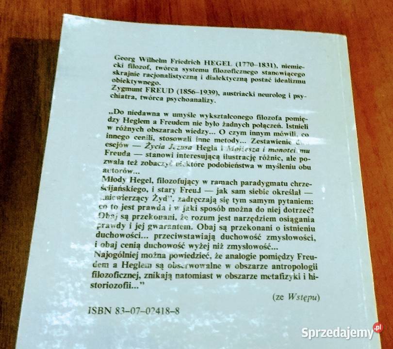 Życie Jezusa Mojżesz i monoteizm George Hegel Podręczniki Gdańsk