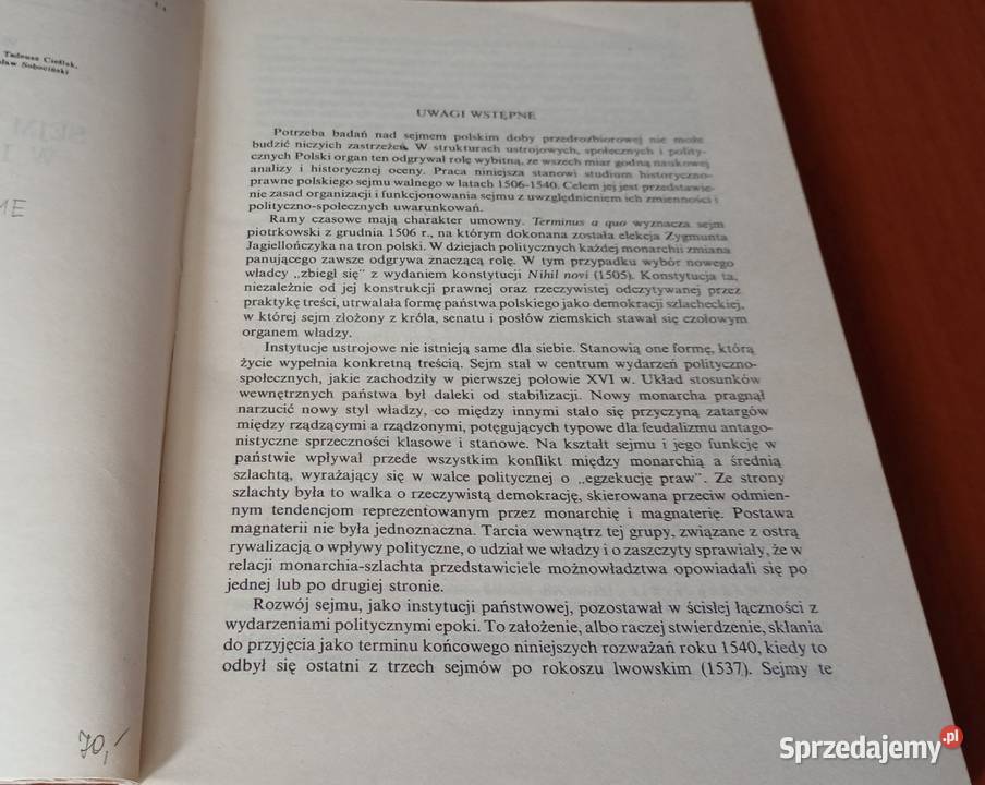 Sejm walny koronny w latach 1506 1640 Wacław Rok wydania 1980 Podręczniki