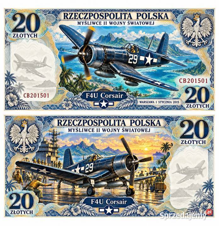 11 sztuk banknotów kolekcjonerskich z serii Białystok