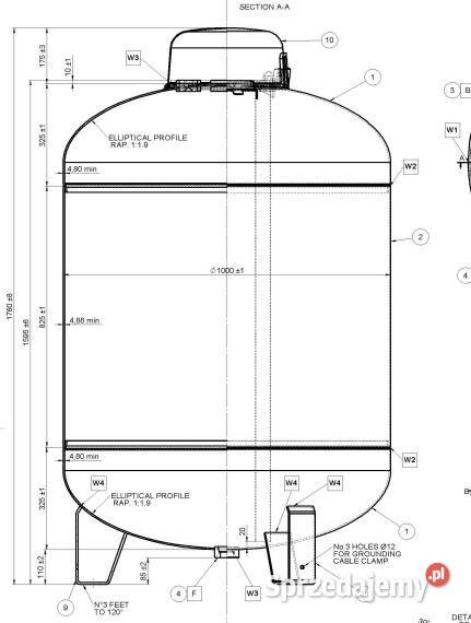 Zbiornik na gaz płynny propan 1000 litrów sprzedam