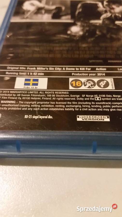 Film SIN CITY A DameTo Kill For 2014 Bluray Disc Blu-ray sprzedam