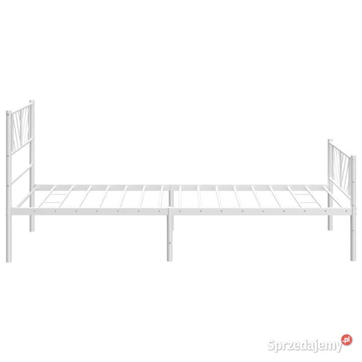 Łóżko Metalowe Białe Rama Łóżka Ze Stelażem
