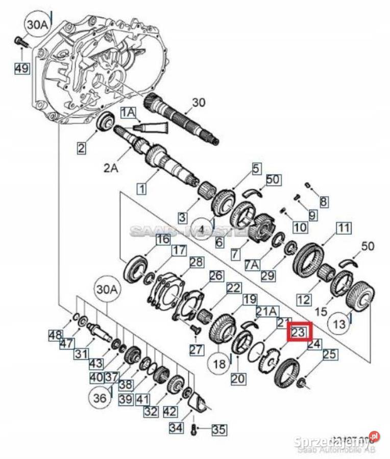 KOŁO ZĘBATE SKRZYNI SAAB 900 9498 20 23 zASO lubelskie