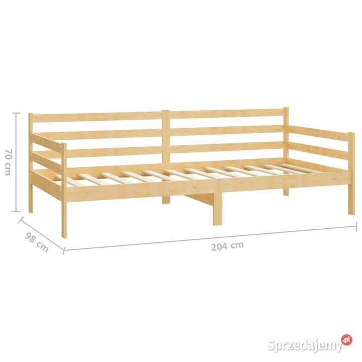 Łóżko dzienne z materacem lite drewno sosnowe sprzedam