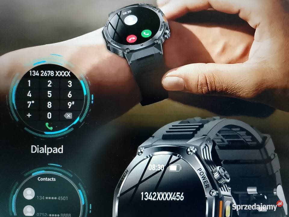 Nowy męski sportowy smartwatch bateria 800 mAh łódzkie