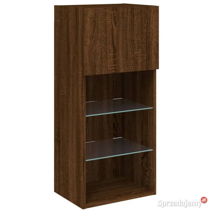 Szafka TV z LED brązowy dąb 405x30x90 WM837055 Warszawa