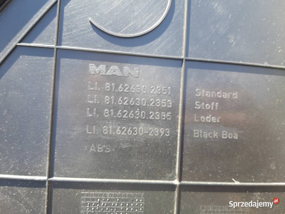 MAN TGS BOCZEK LEWY TAPICERKA DRZWI 81626302351 tapicerki samochodowe Trzciel