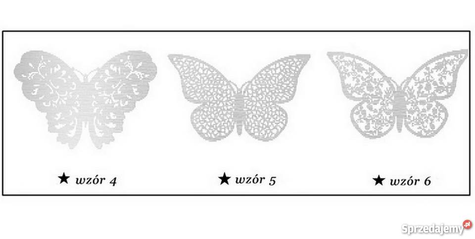 Motylki 3D naklejki dekoracja ślub motyle