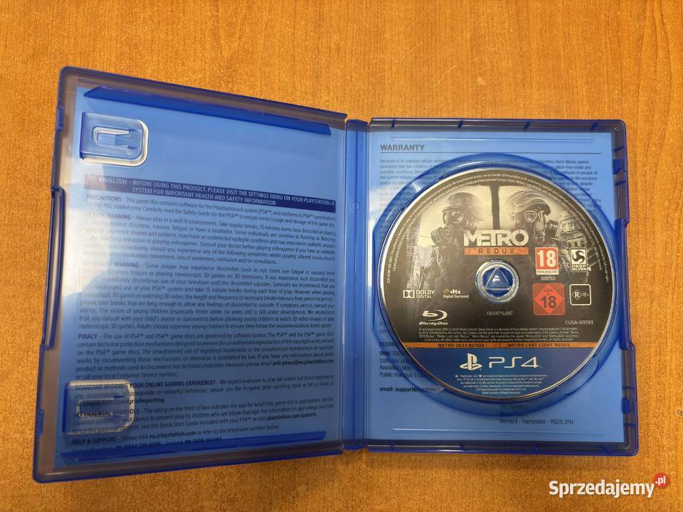 Metro Redux PlayStation 4 Pudełkowa 18+ Elbląg