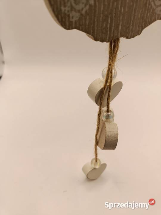 Zawieszka dekoracja sowa serca koraliki płytka lubelskie Zamość