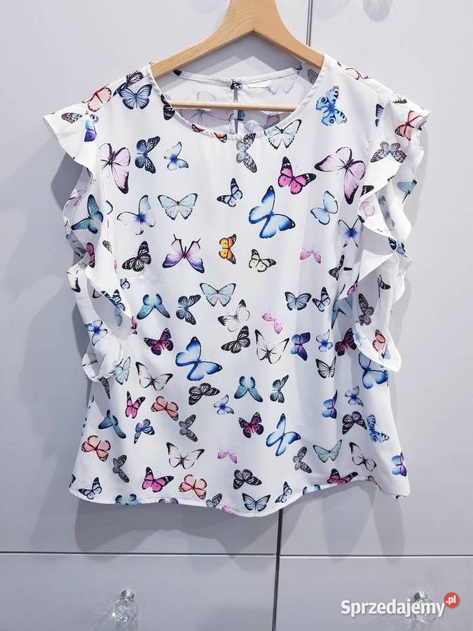 Wiosenna bluzeczka w kolorowe motyle R42 Dąbrowa Górnicza