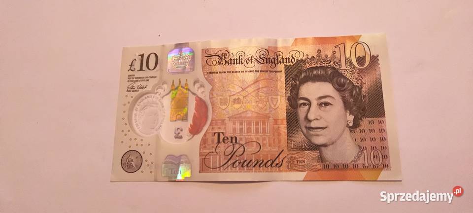 Banknot 10 funtów brytyjskich 2016 śląskie Siemianowice Śląskie