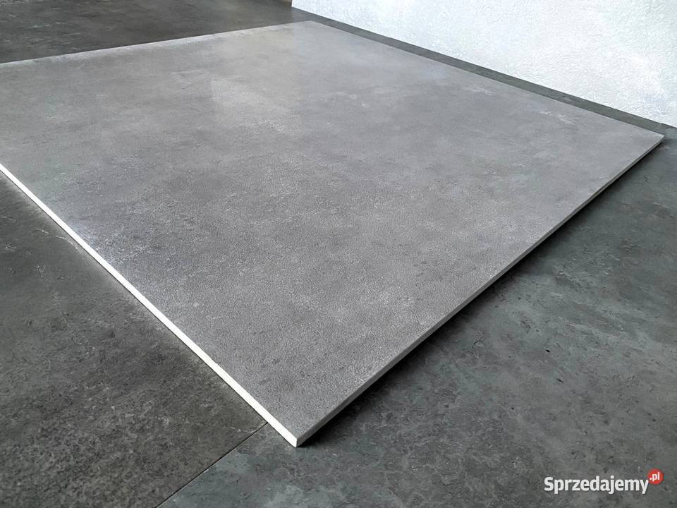 Gres betonopodobny grafit 80x80 duży rozmiar Łask