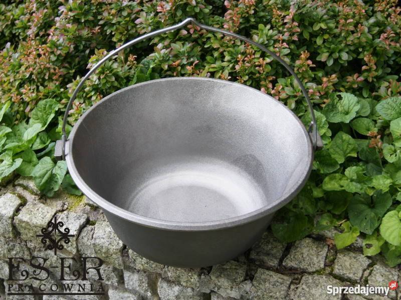 Kociołek węgierski żeliwny 105l z pokrywką ESER Grillowanie Częstochowa sprzedam
