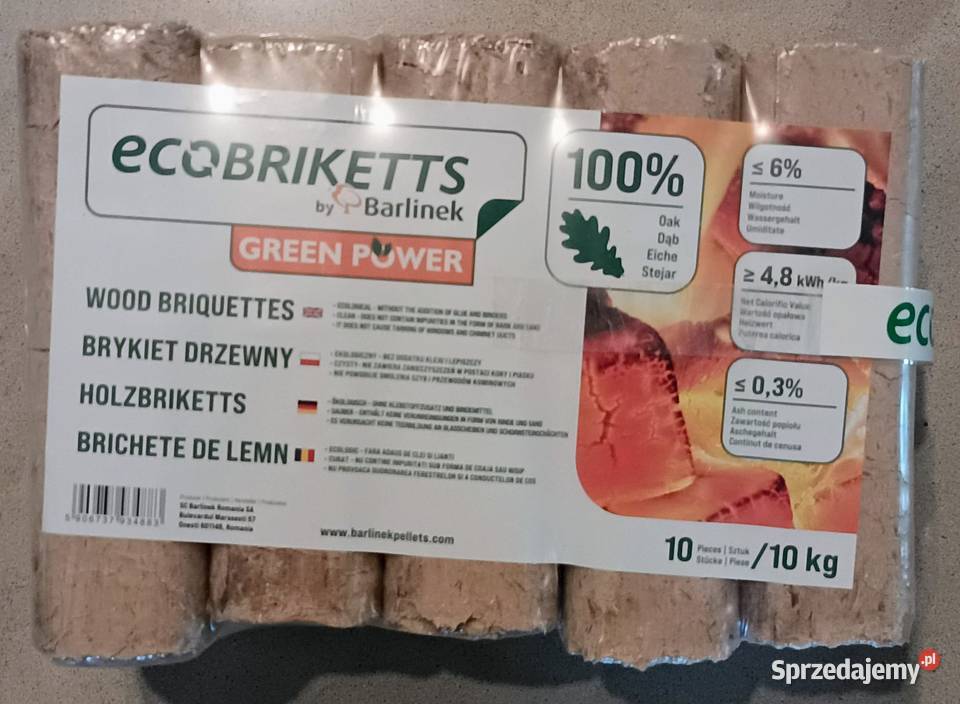 Brykiet drzewny liściaty RUF Barlinek Grudziądz sprzedam