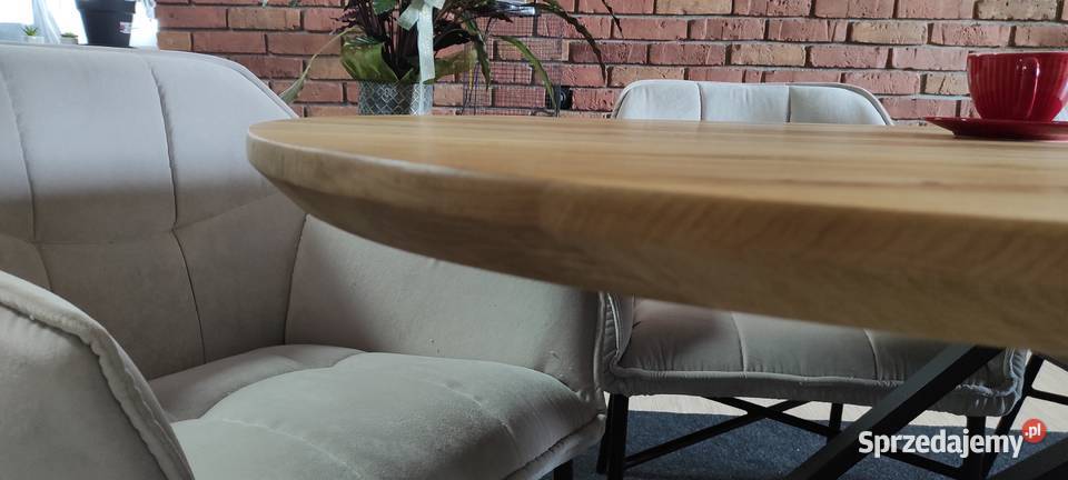 stół dębowy lity dąb owal 240x100 producent 240cm sprzedam
