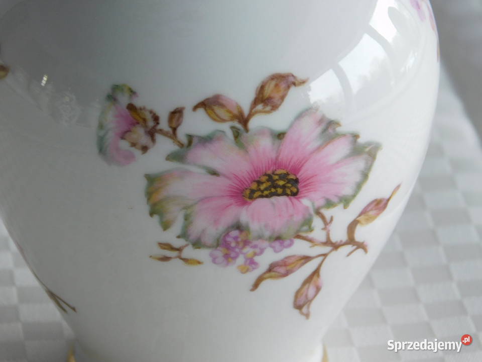 wazon z pokrywka bialy kviaty Zeh Z scherzer 692 Porcelana i szkło Szczecin