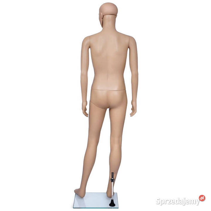 MANEKIN MĘSKI BEŻOWY 187 SZKLANA PODSTAWA sprzedam