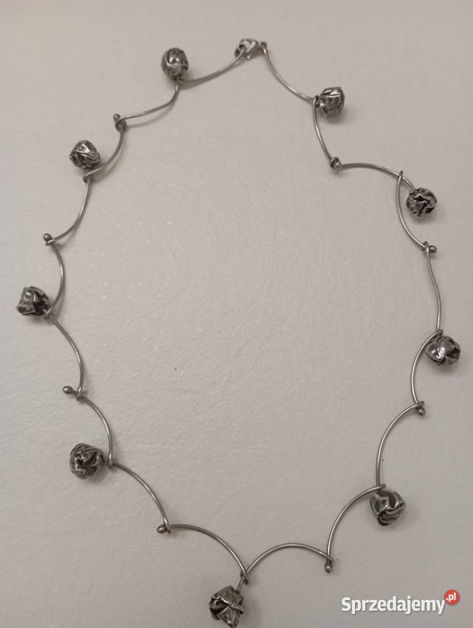 Naszyjnik srebrny kulki Radom