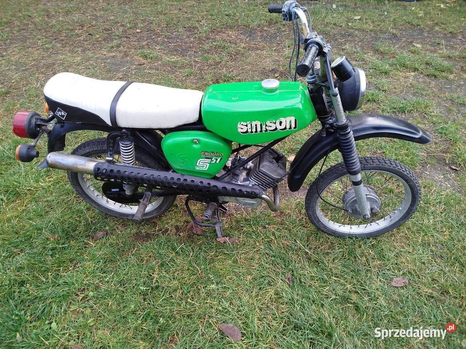 Simson S51 Enduro z 1988 roku zarejestrowany benzyna łódzkie