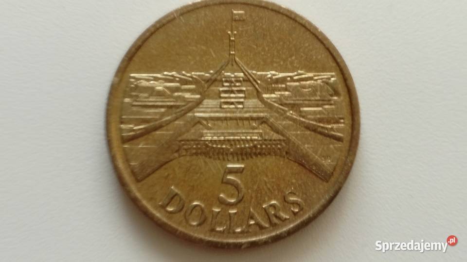 Moneta 5 dolarów 1988 r Parlament Australia wielkopolskie Mosina