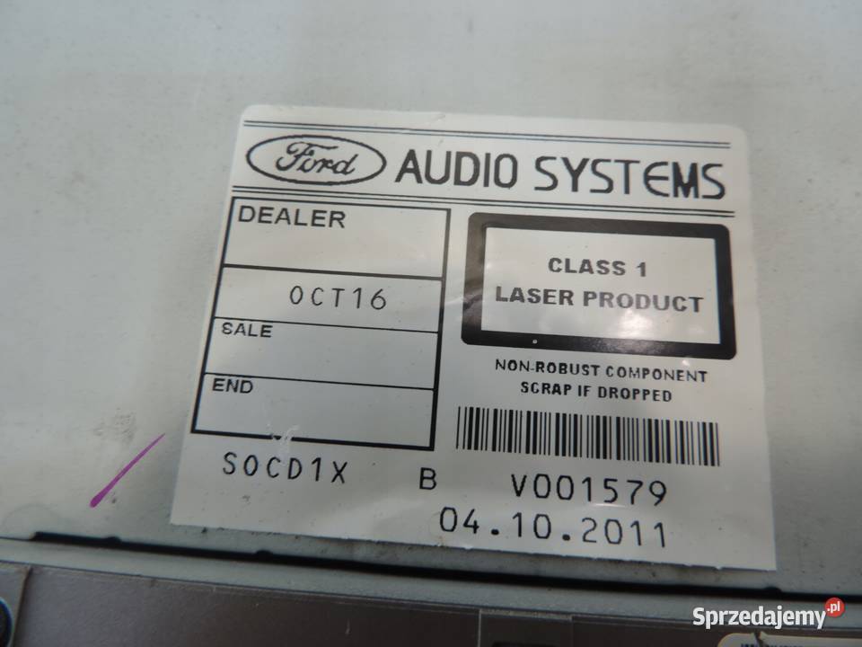Ford Kuga MK1 Radio CD Sony BV4T18C9390DA kujawsko-pomorskie