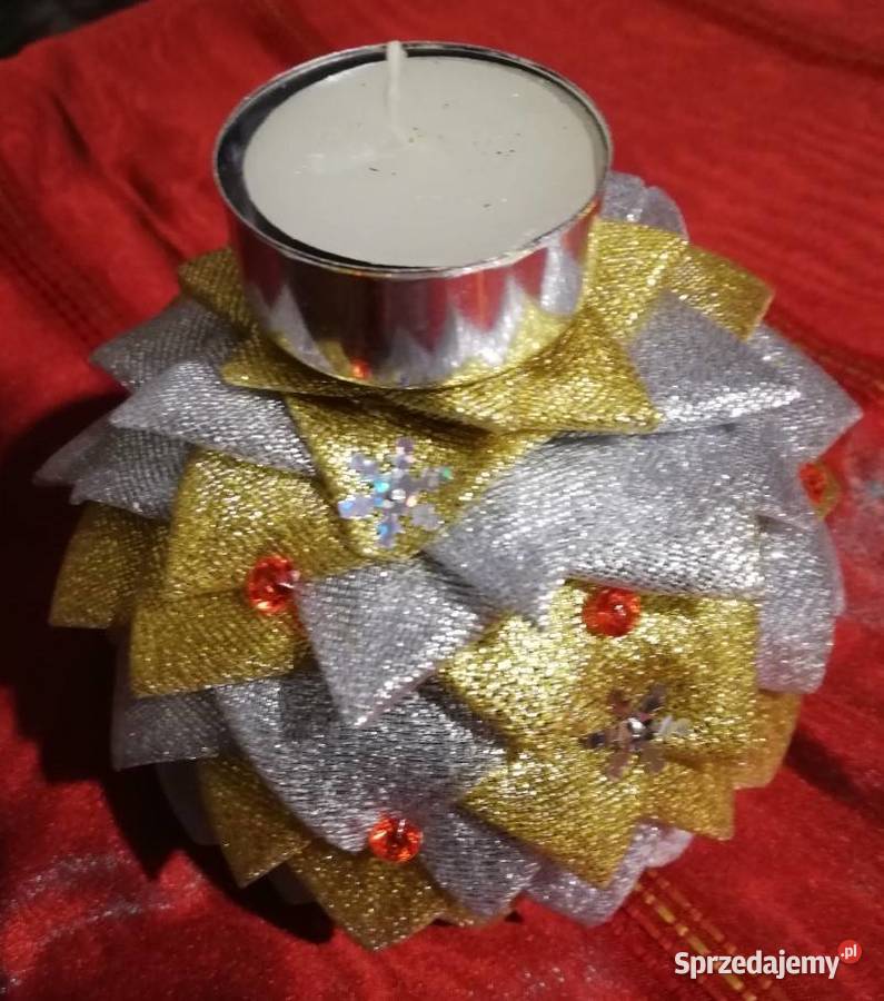 Świecznik ozdoba dekoracja święta wielokolorowy Kraków